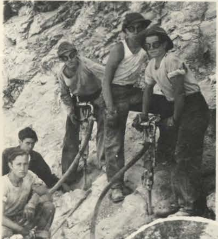 CCC jackhammering on trail creek.