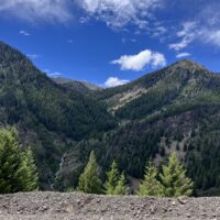 Roadside view from trail creek in Idaho.