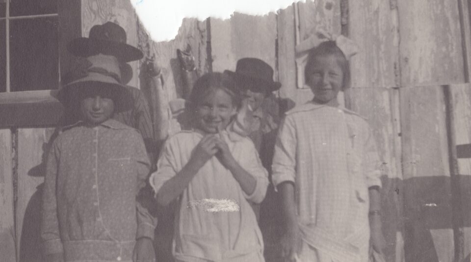 The five children taught at Mrs. Thompson’s ranch. From the Edna McGown Collection, Stanley Museum Photo Archive.