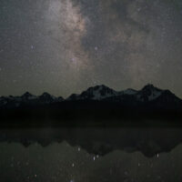 Milky way over the Sawtooth Mountains