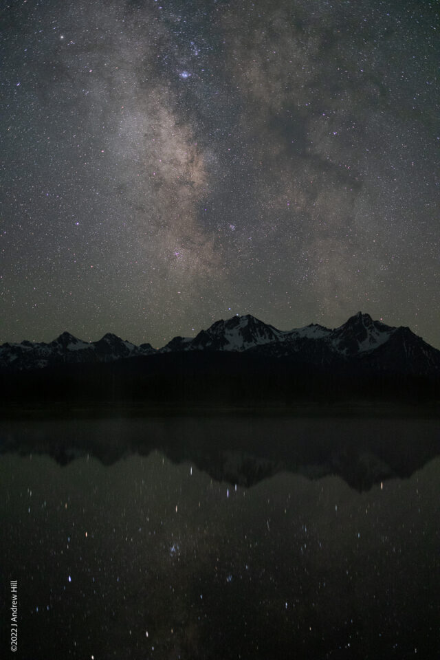 Milky way over the Sawtooth Mountains
