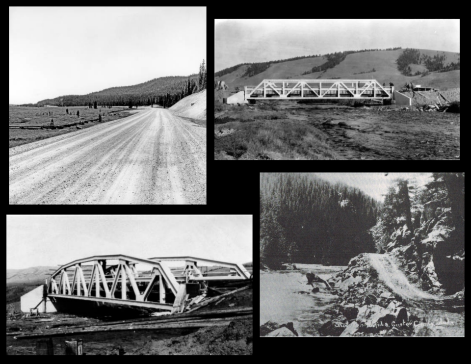 Old photos of bridges.