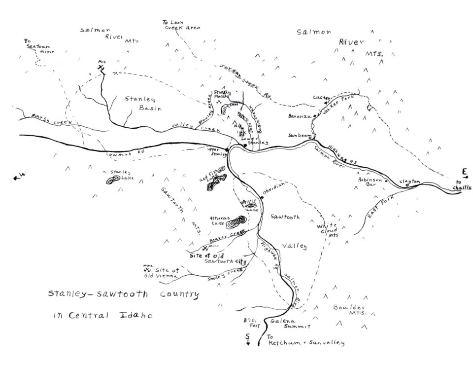 Old hand drawn map.